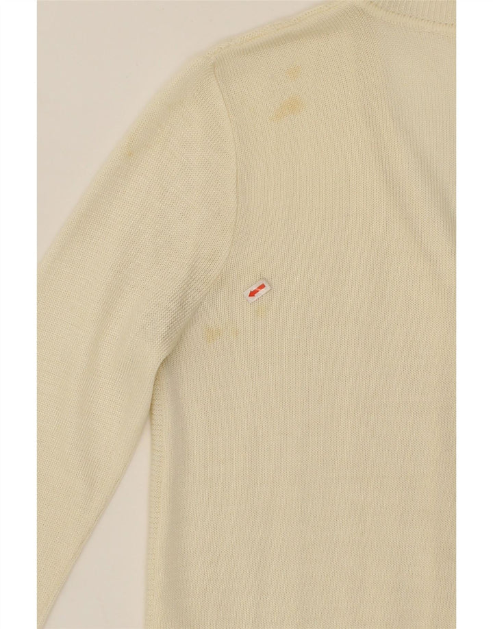 VINTAGE Womens Cardigan Sweater UK 14 Large Beige Vintage Vintage and Second-Hand Vintage from Messina Hembry 