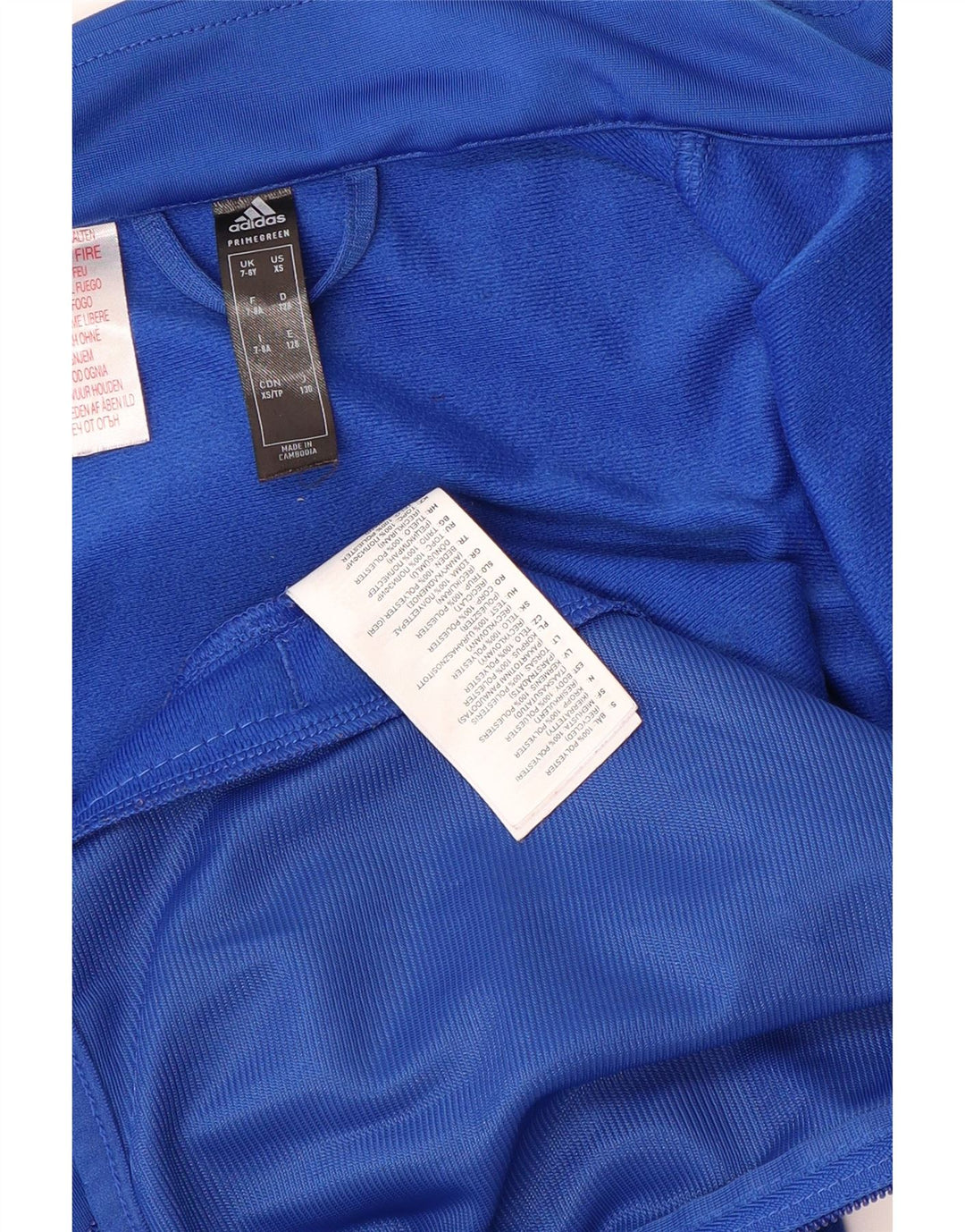 ADIDAS Jungen Primegreen Graphic Trainingsanzug-Top-Jacke, 7–8 Jahre, Blau