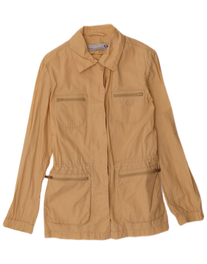 SERGIO TACCHINI Womens Utility Jacket UK 14 Medium Beige Cotton