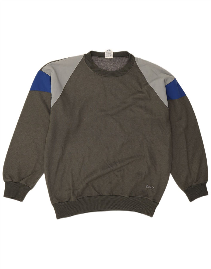 Rodeo Herren-Sweatshirt-Pullover IT 50 Medium Khaki Colourblock Polyacryl
