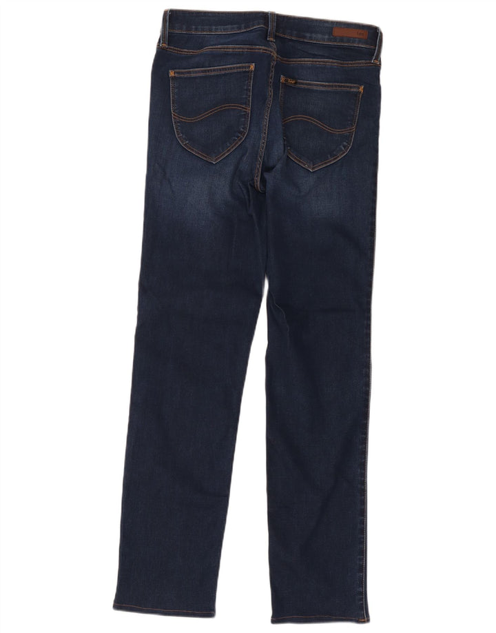 Lee Damen Marion Straight Jeans W31 L31 Blaue Baumwolle