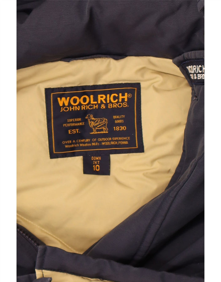 Woolrich Wattierte Jungenjacke mit Kapuze, 9–10 Jahre, Marineblau
