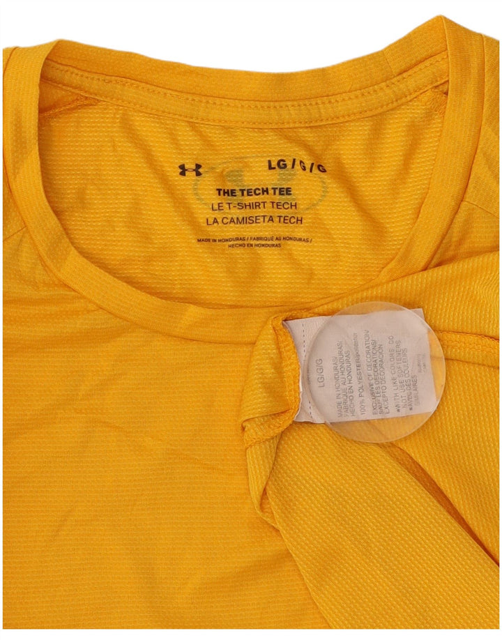 UNDER ARMOUR Herren T-Shirt Top Large Gelb Polyester