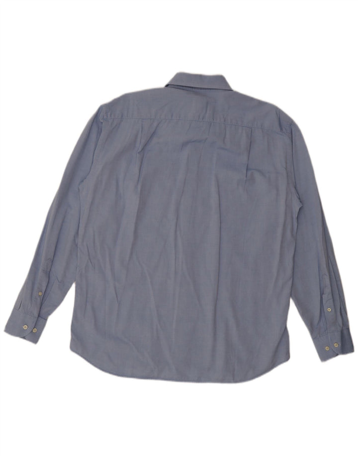 Roccobarocco Herrenhemd Größe 41 16 Große blaue Baumwolle