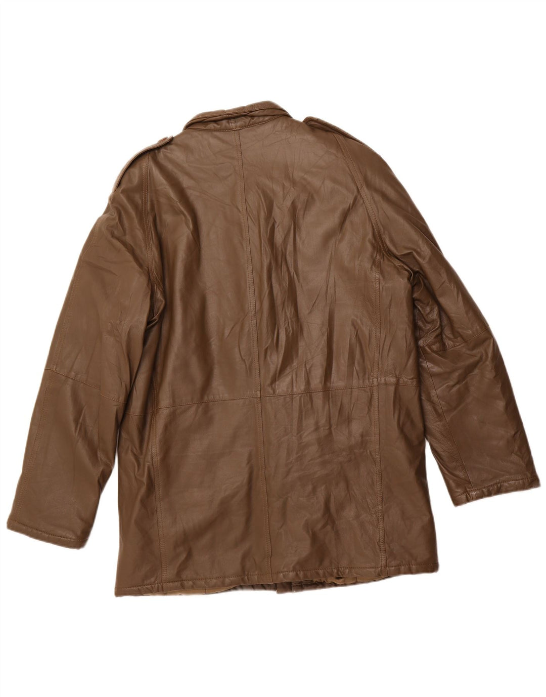 Vintage Herren Militärlederjacke UK 42 XL Khaki Leder