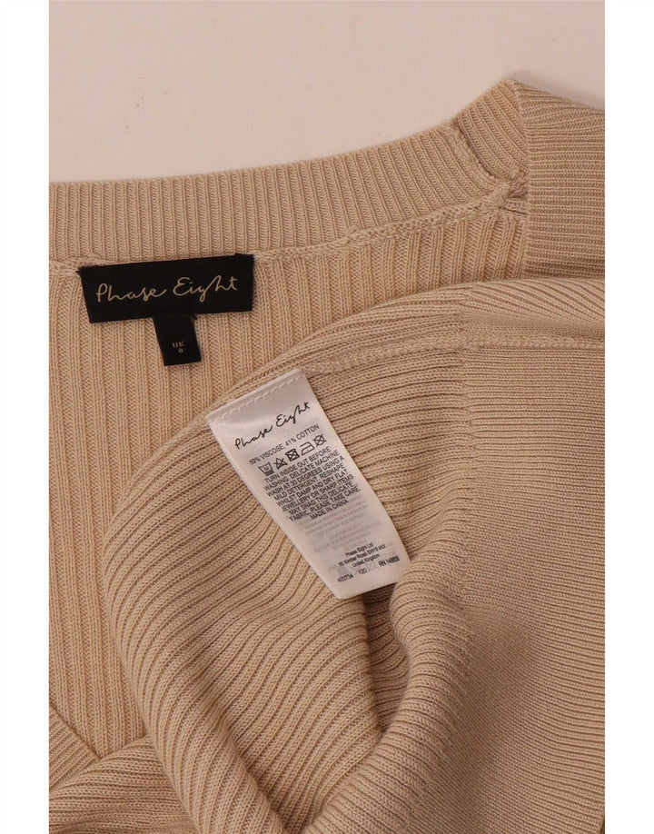 Phase Eight Damen-Cardigan-Pullover UK 8 Small Beige Viskose