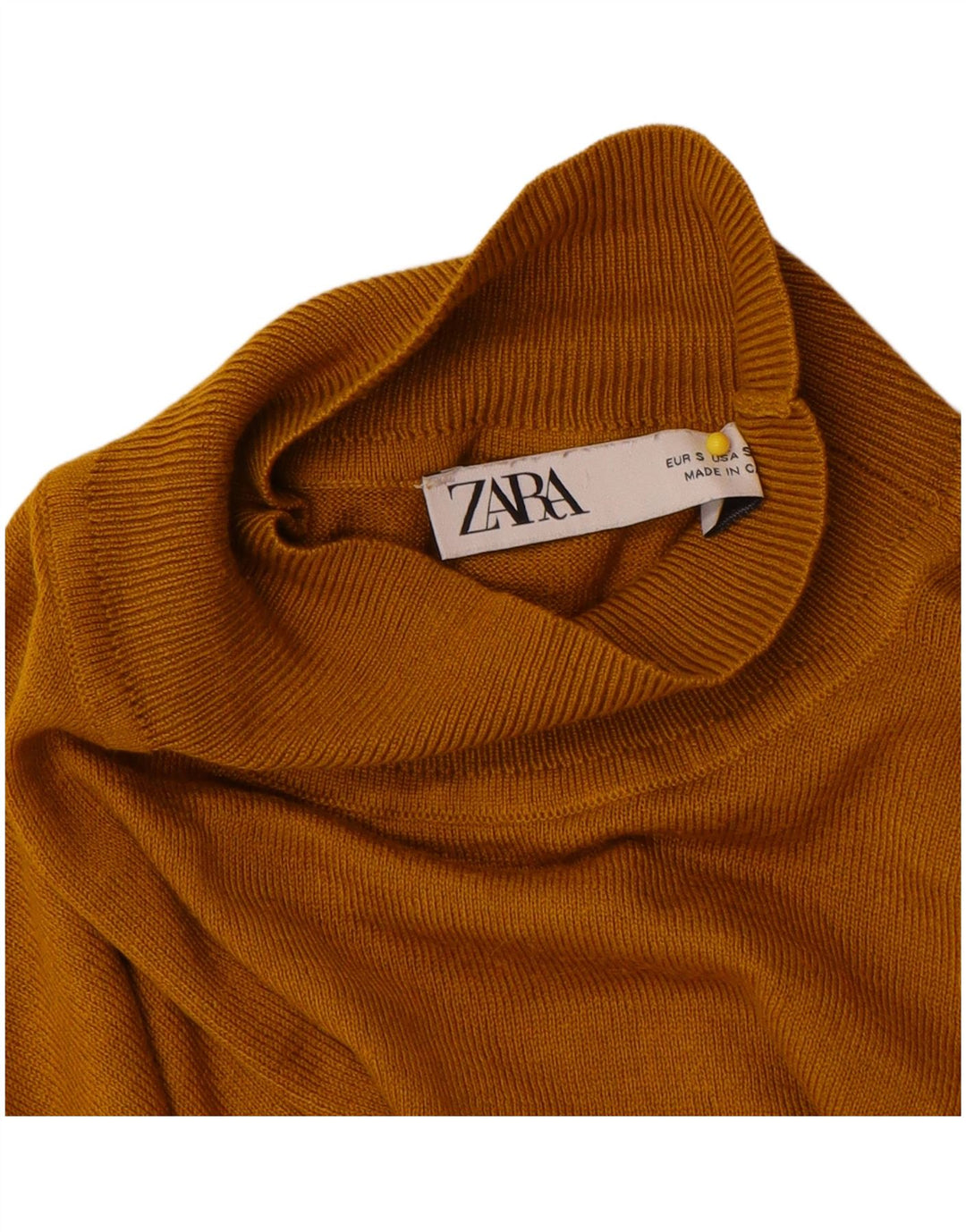 Rollkragenpullover für Damen von Zara, Gr. 10, Beige