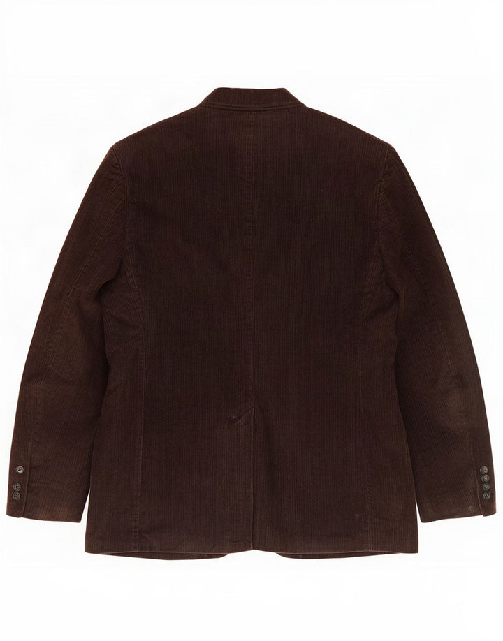 Marks & Spencer Herren-Blazer aus Cord mit 2 Knöpfen, UK 38, Mittelbraun