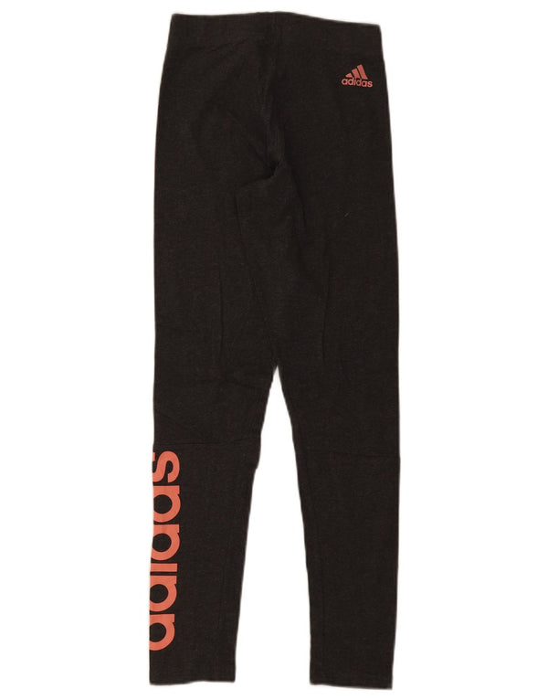 Adidas Damen Graphic Leggings UK 4 XS Grau