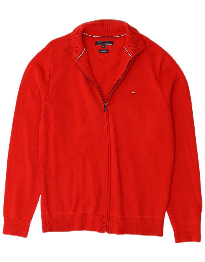 Tommy Hilfiger Herren-Strickjacke aus mittelroter Baumwolle