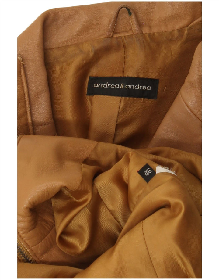 Vintage Damen Lederjacke IT 46 Large Braun