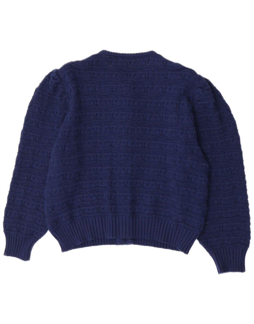 Vintage Damen Cardigan Pullover EU 50 3XL Marineblaue Wolle