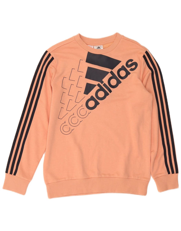 Adidas Jungen Grafik Sweatshirt Pullover 13–14 Jahre Rosa Baumwolle