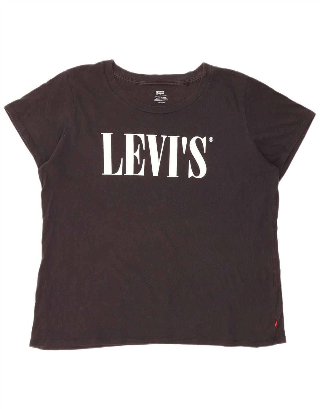 Levi's Damen Graphic T-Shirt Top UK 18 XL Schwarz