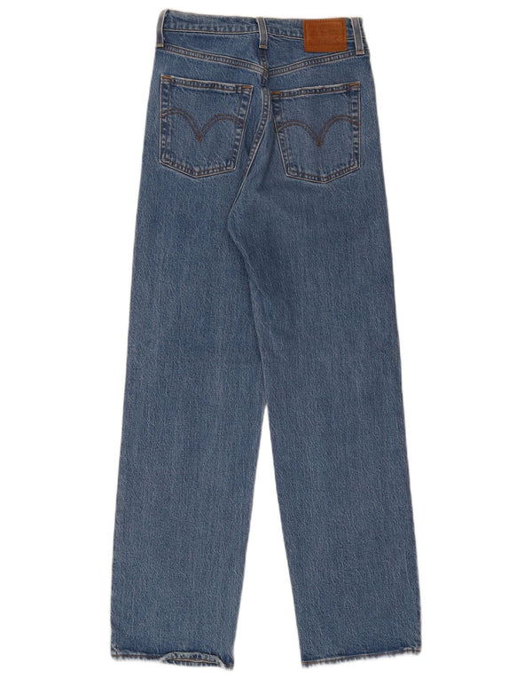 Levi's Damen Ribcage High Waist Straight Jeans W25 L29 Blaue Baumwolle