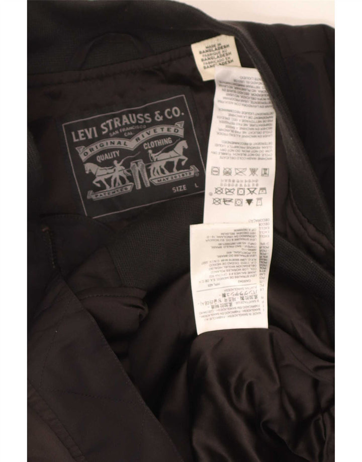 Levi's Herren Bomberjacke UK 40 Large Schwarz Polyester