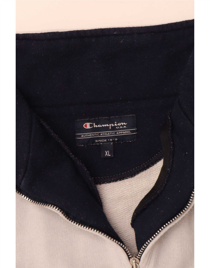 Champion Herren-Sweatshirt mit Reißverschluss, XL, Grau