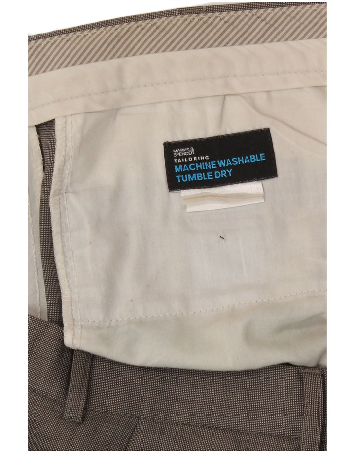 Marks & Spencer Herren-Anzughose mit gerader Passform, W40, L32, Grau