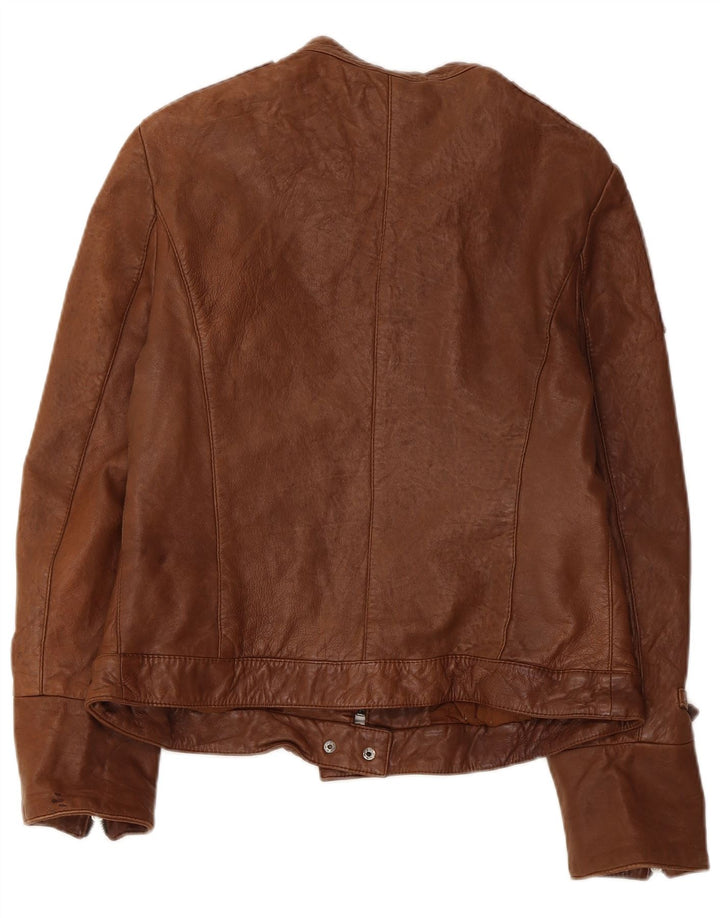 Conbipel Damen Lederjacke IT 46 Großes braunes Leder