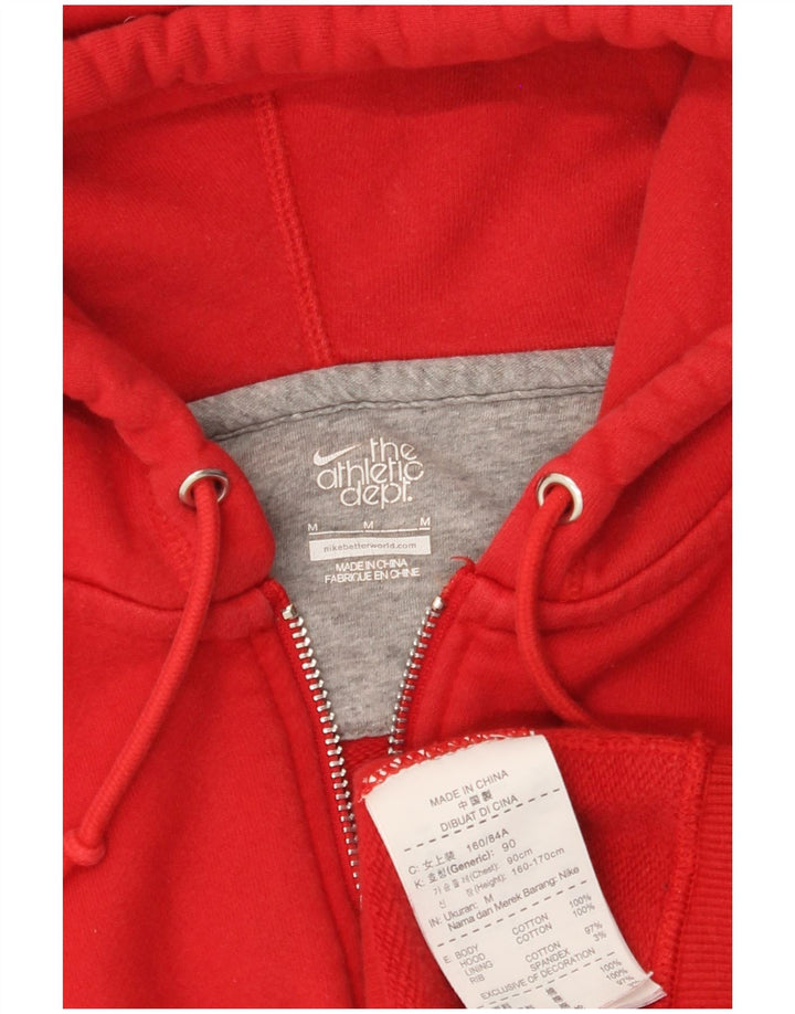 NIKE Damen-Kapuzenpullover mit Reißverschluss, UK 12, mittelrot, Baumwolle