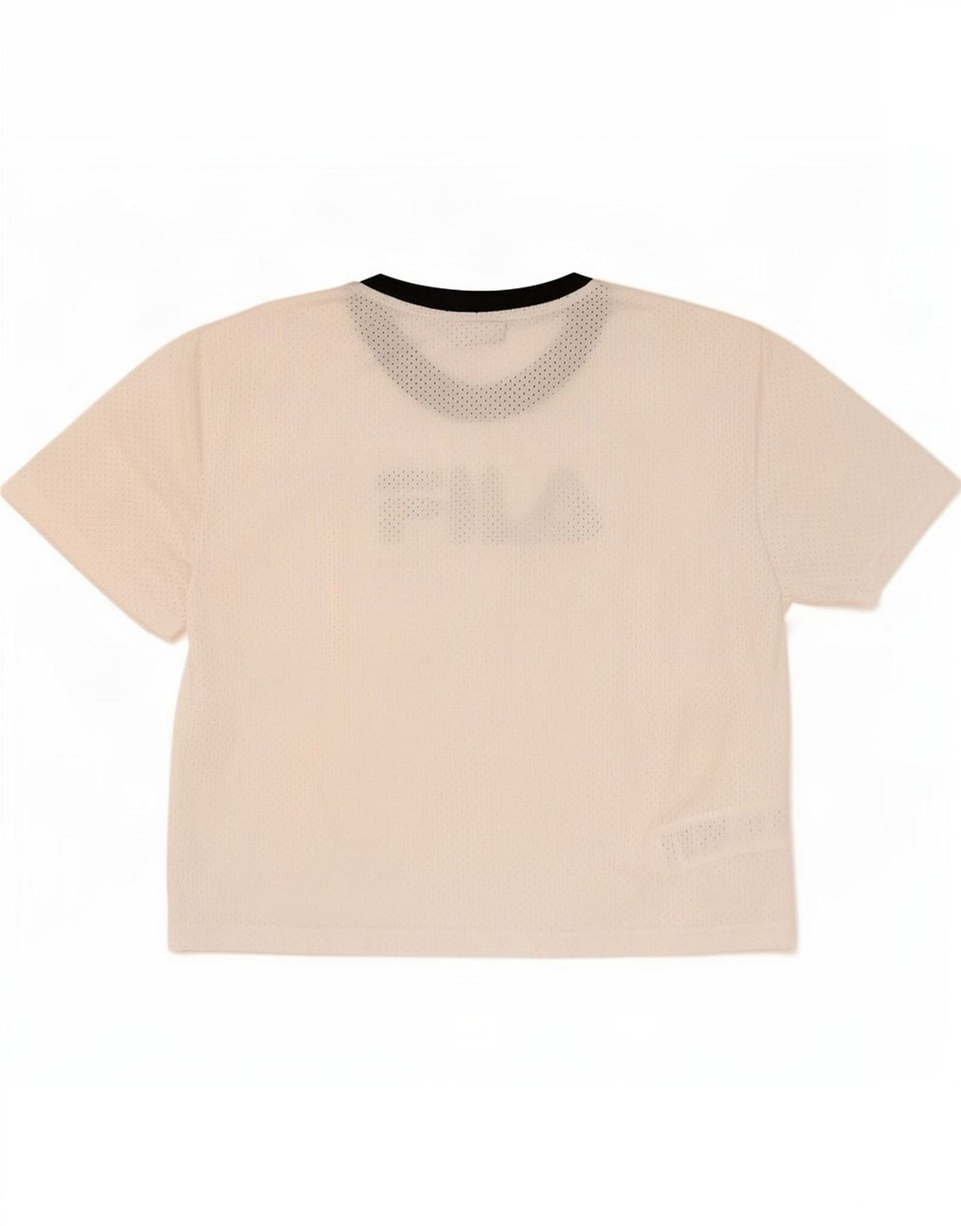 Fila Damen Grafik-T-Shirt-Oberteil UK 16 Large Weiß Polyester