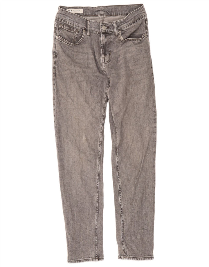 Zara Herren Slim Jeans EU 38 Small W30 L29 Graue Baumwolle