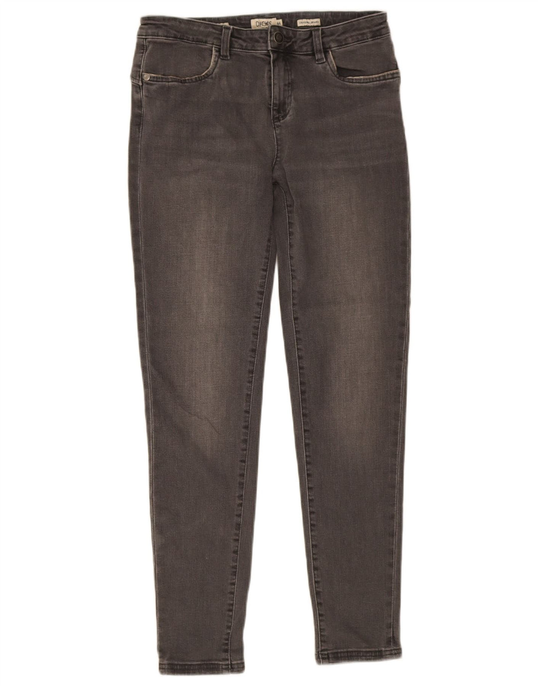 Dack's Damen Skinny Jeans IT 44 Medium W30 L28 Graue Baumwolle