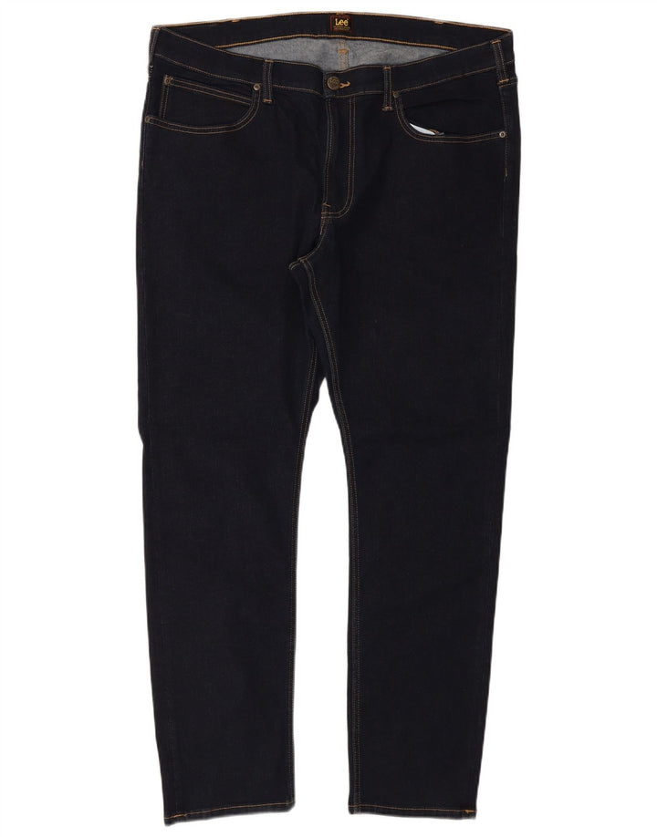 Lee Herren Luke Slim Jeans W40 L32 Marineblau Baumwolle