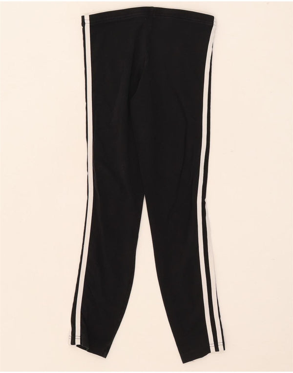Adidas Mädchen-Leggings, 9–10 Jahre, schwarze Baumwolle
