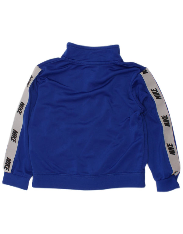 NIKE Baby-Jungen-Trainingsanzug-Topjacke mit Grafik, 18–24 Monate, blaues Farbblockdesign