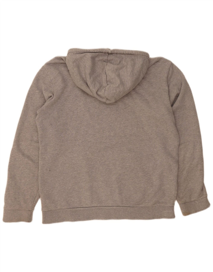 Adidas Herren Kapuzenpullover Mittelgrau gefleckte Baumwolle