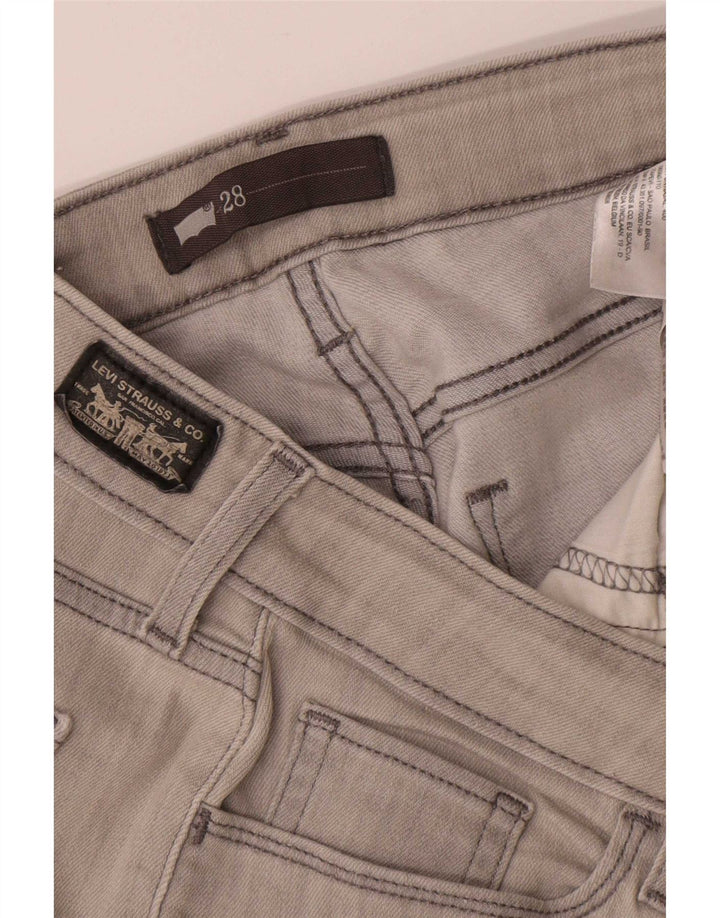 Levi's Damen-Cropped-Jeans W28 L25 Graue Baumwolle