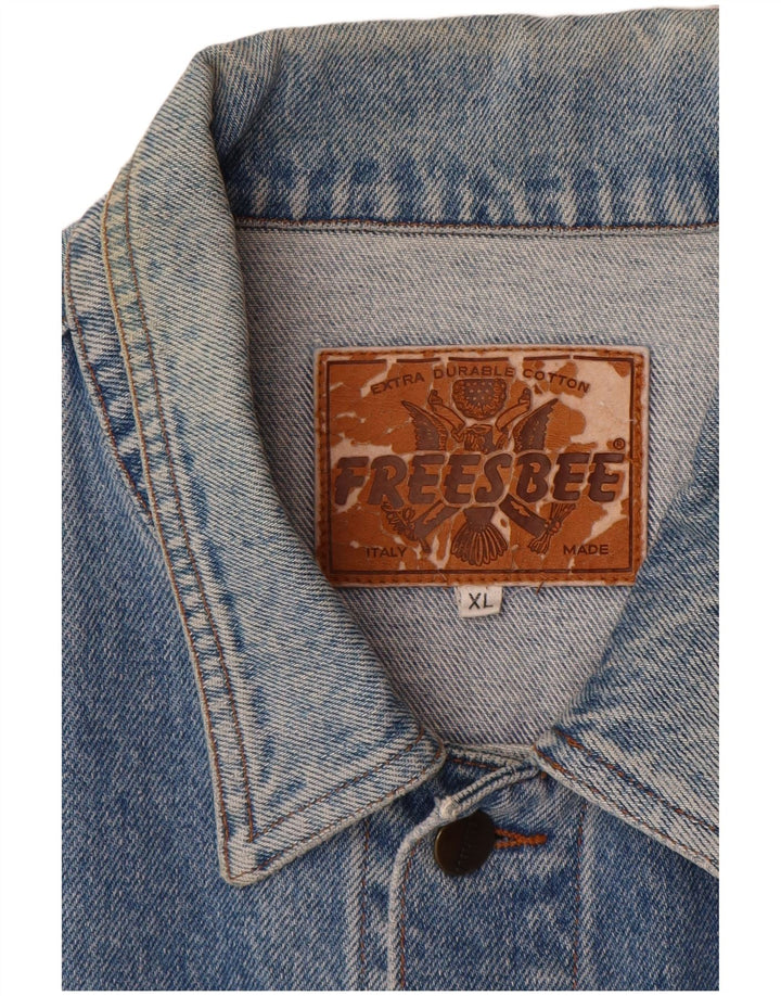 Vintage Herren Jeansjacke UK 42 XL Blaue Baumwolle