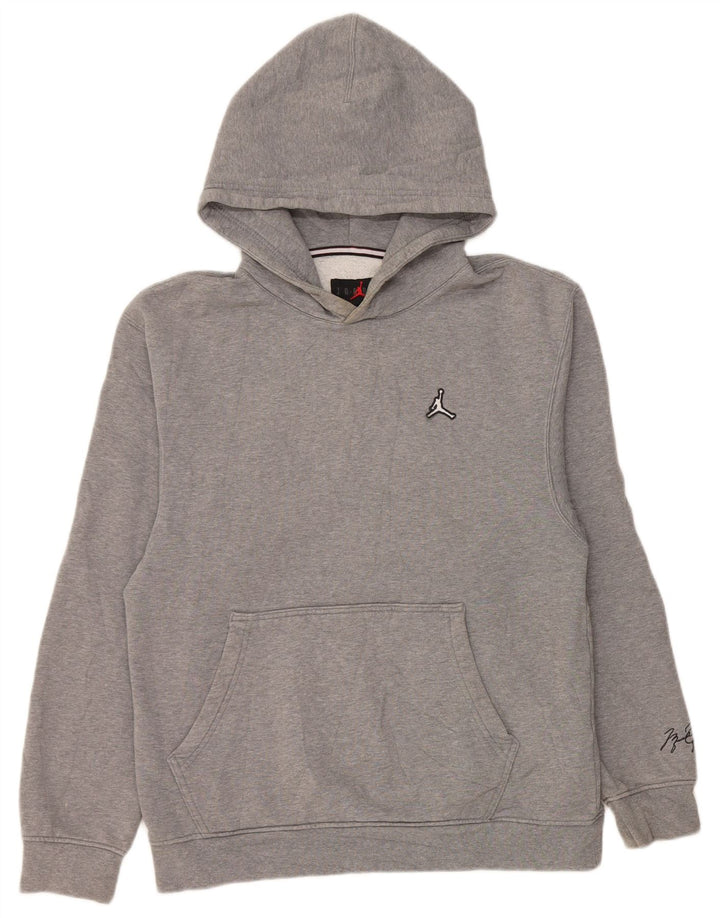 Jordan Herren Air Hoodie Pullover Kleine graue Baumwolle
