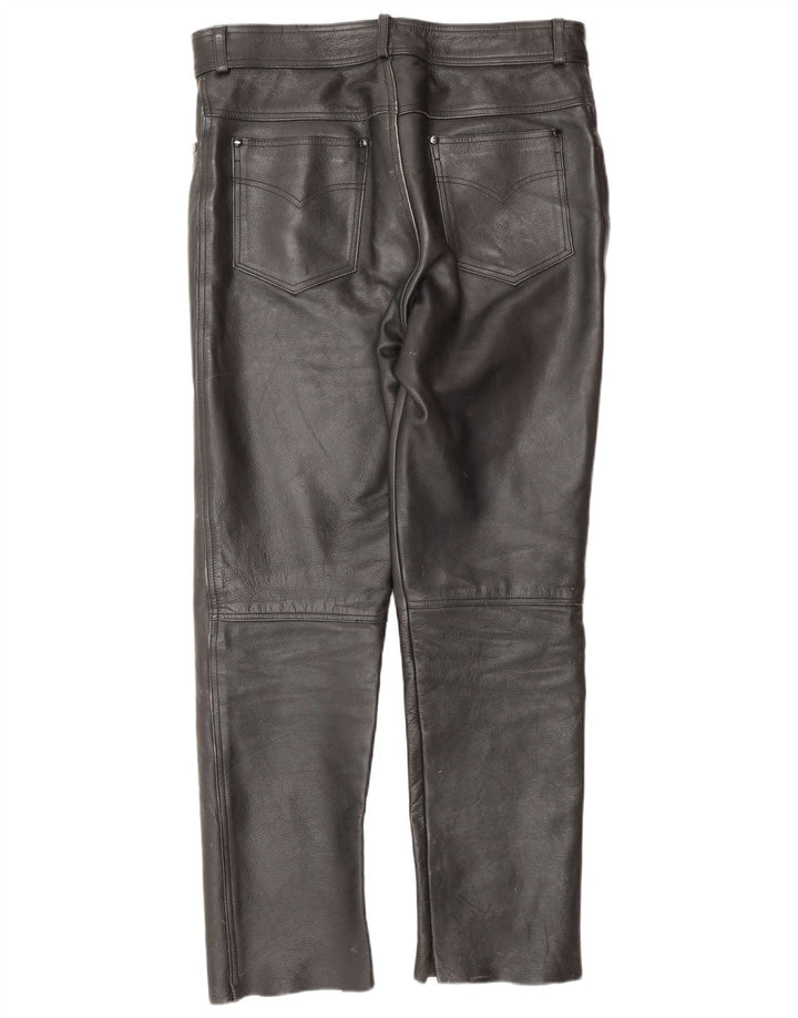 Heros By Held Herren Lederhose W32 L30 Schwarzes Leder