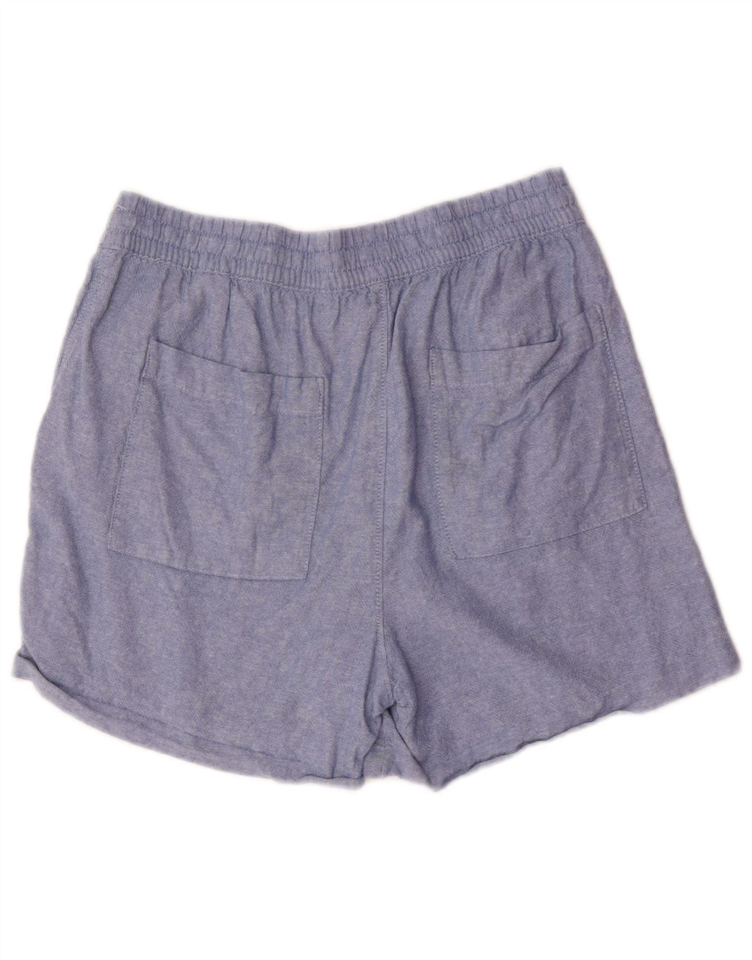 Marks & Spencer Damen Freizeitshorts UK 12 Medium W30 Blaues Leinen