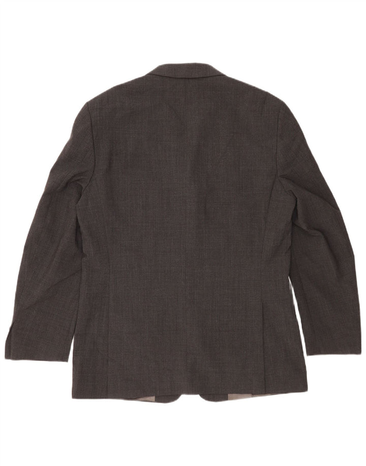 Zara Herren-Blazer mit 3 Knöpfen, UK 40, große graue Wolle