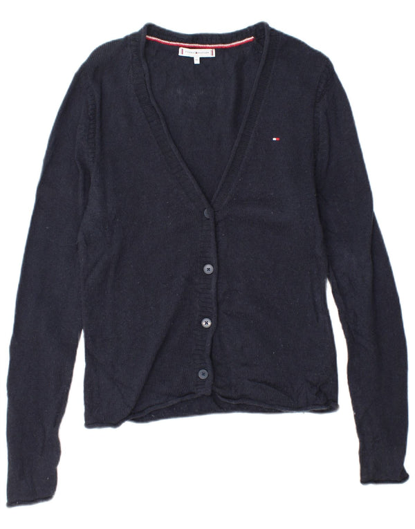 Tommy Hilfiger Damen-Cardigan-Pullover UK 6 XS Marineblaue Wolle