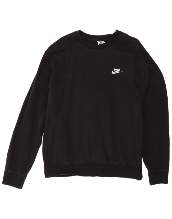 Nike Herren-Sweatshirt-Pullover, groß, schwarze Baumwolle