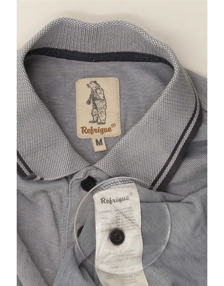 Refrigue Herren Poloshirt mittelblaue Baumwolle