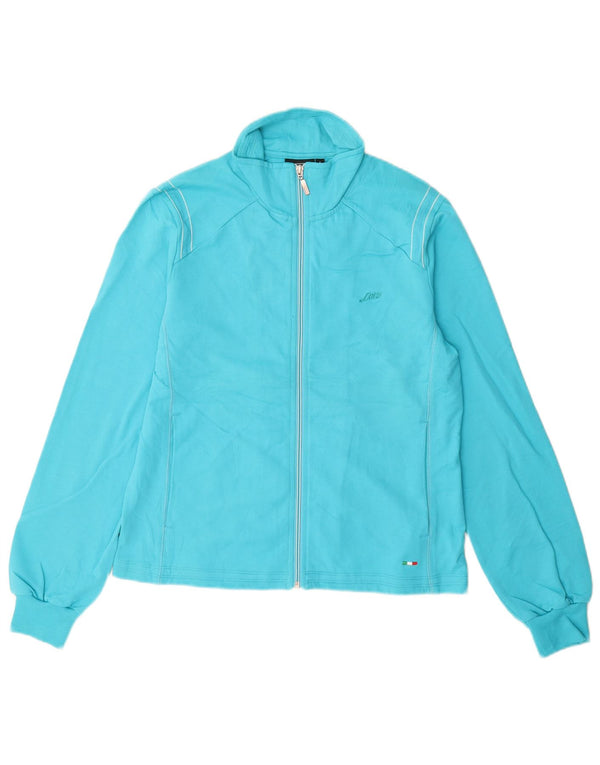 LOTTO Damen-Trainingsanzug-Oberteil, Jacke, UK 10, Größe S, blaue Baumwolle