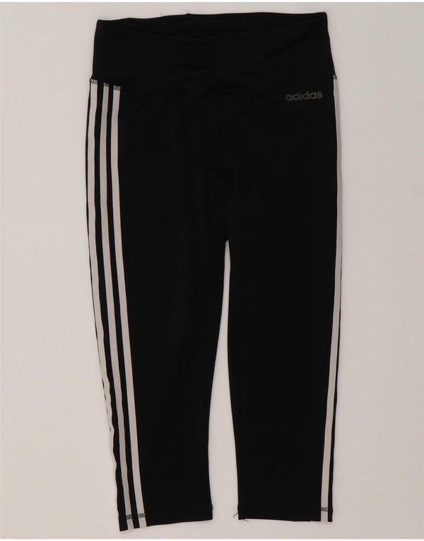 Adidas Damen Climalite Capri Leggings UK 12/14 Medium Schwarz Polyester