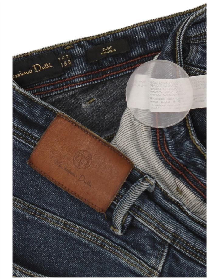 Massimo Dutti Herren Slim Jeans EU 42 Large W32 L31 Blaue Baumwolle