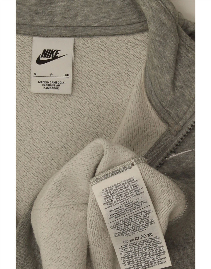 Nike Damen-Sweatshirt in Übergröße mit Reißverschluss, Gr. 10, Größe S, Grau meliert