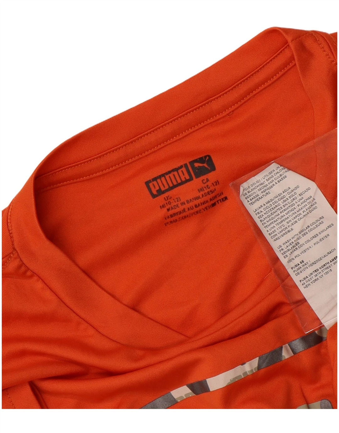 PUMA Grafik-T-Shirt für Jungen, 10–11 Jahre, Mittelorange, Polyester