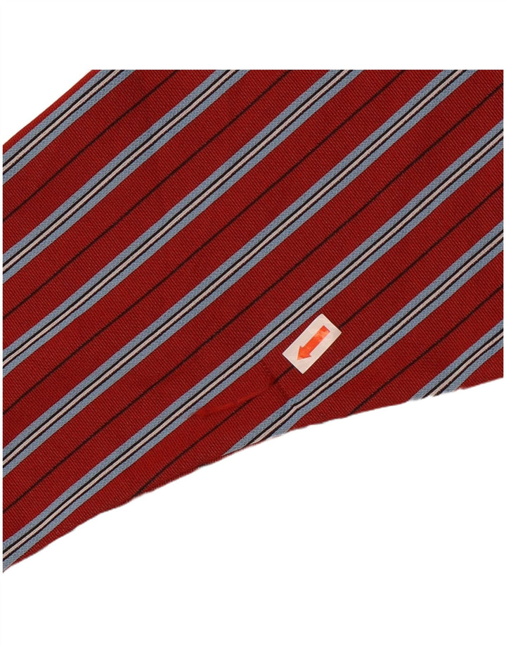 Zara Damen Crop Top Langarm UK 14 Mittelrot gestreift