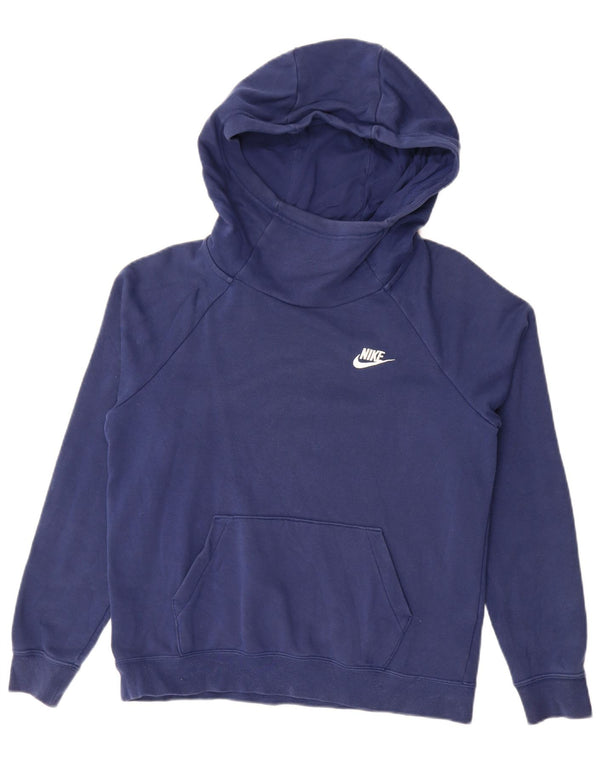 Nike Damen-Pullover mit übergroßem Kapuzenpullover, Gr. 10, Größe S, Marineblau, Baumwolle