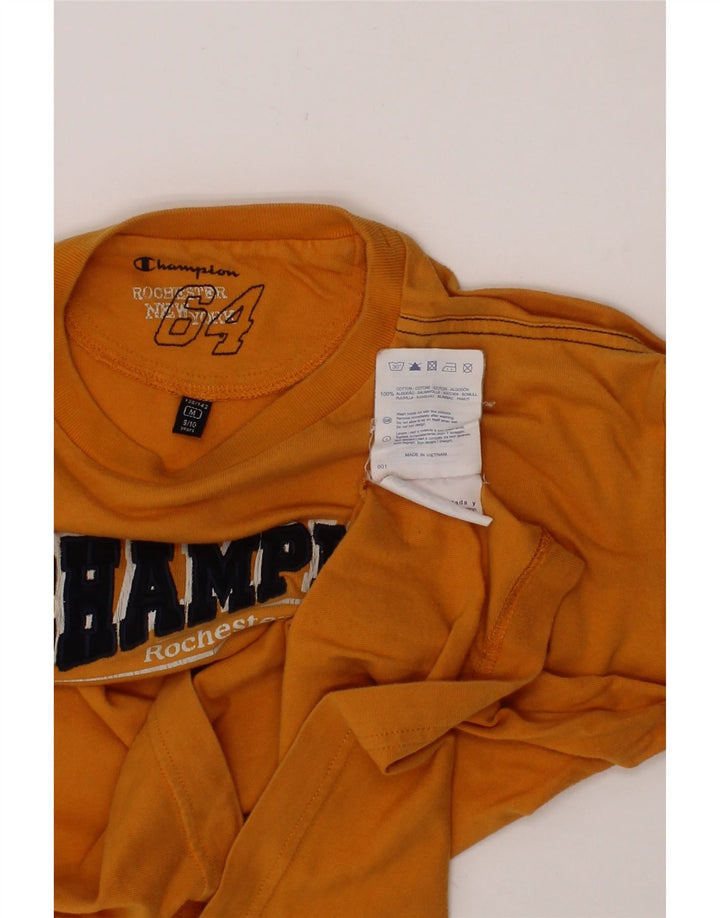 CHAMPION Boys New York Graphic Top Long Sleeve 9-10 Years Medium  Yellow Vintage Champion and Second-Hand Champion from Messina Hembry 