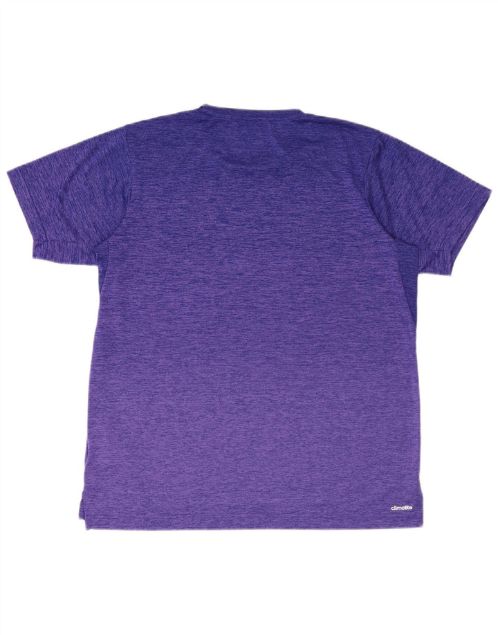 Adidas Herren Climalite T-Shirt Top, groß, lila meliert, Polyester