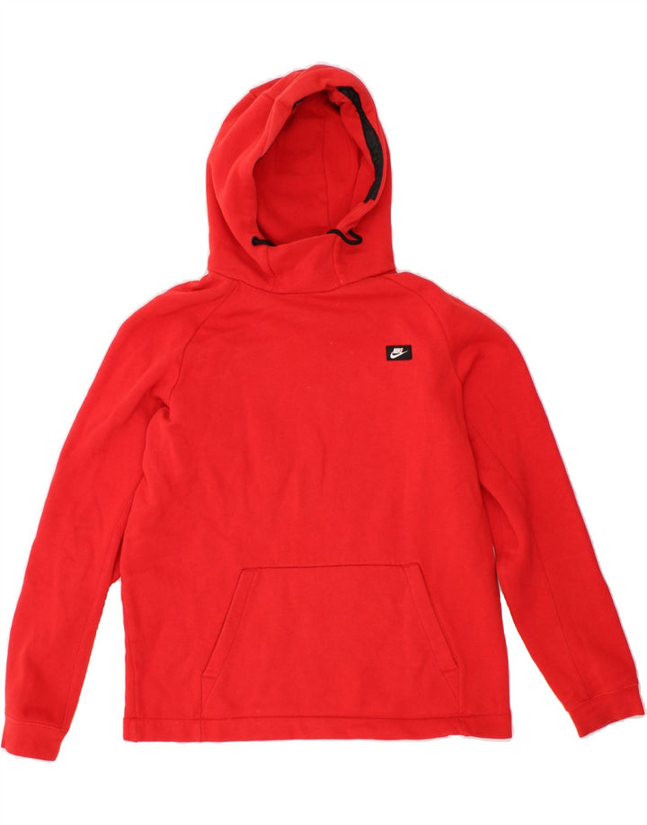 NIKE Herren Kapuzenpullover aus mittelroter Baumwolle